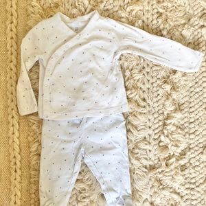 Gap White Two Piece Pajama Unisex